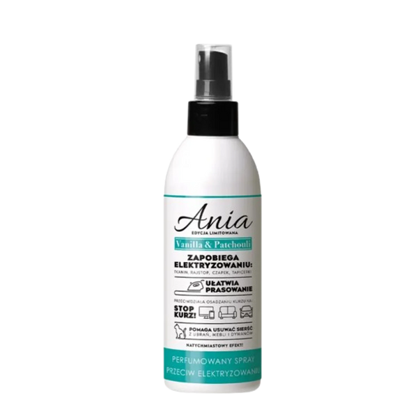Barwa Household Ania Antyelektrostatyczny Płyn Vanilla i Patchouli 220ml