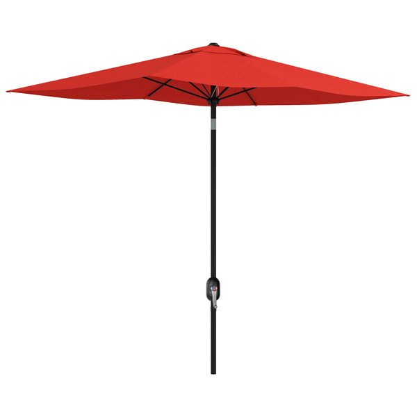 Outsunny 2 x 3 m Rectangular Parasol Umbrella - Red