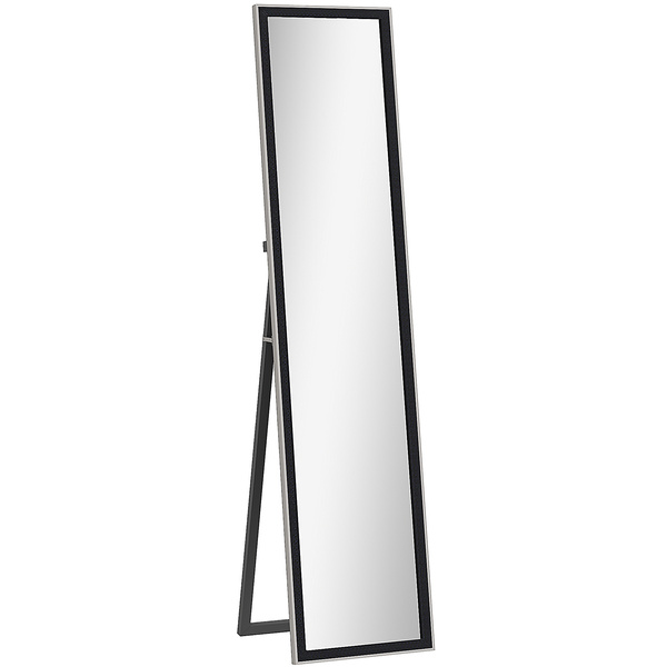HOMCOM Glitter Frame Full-Length Mirror - Black