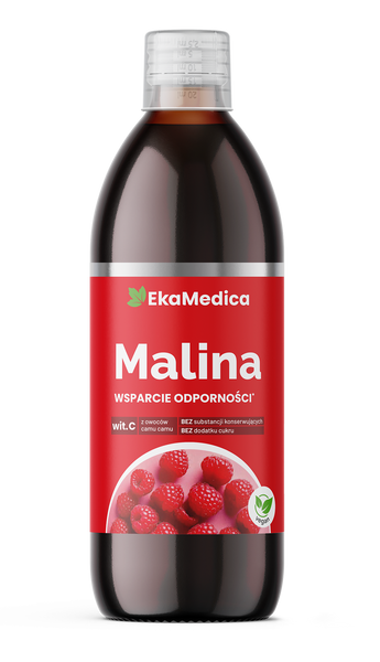 EkaMedica Naturalny 100% Sok z Owoców Malin 500ml