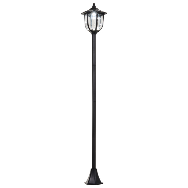 Outsunny Outdoor Garden Solar Post Lamp Sensor Light  LED Lantern Bollard Pathway Torch Light 1.77m Tall