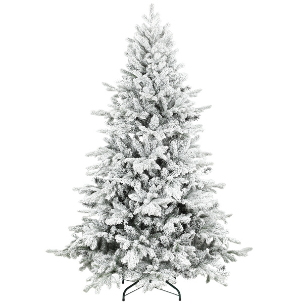 HOMCOM 6ft Snow Flocked Artificial Christmas Tree