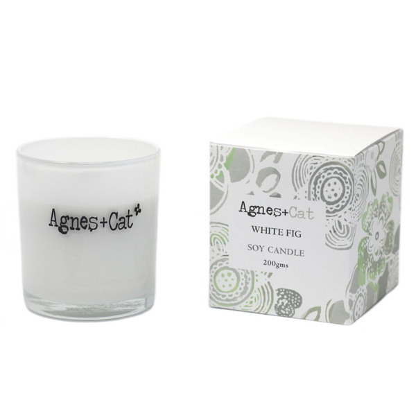 Agnes + Cat Votive Candle - White Fig