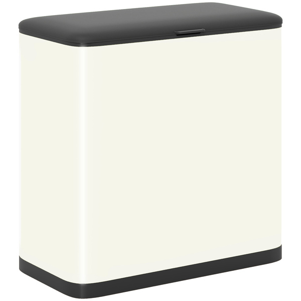HOMCOM 8L Hanging Kitchen Bin, Rubbish bin with Lid and Removable Inner Bucket for Kitchen Cabinet Door, Under Sink, Office