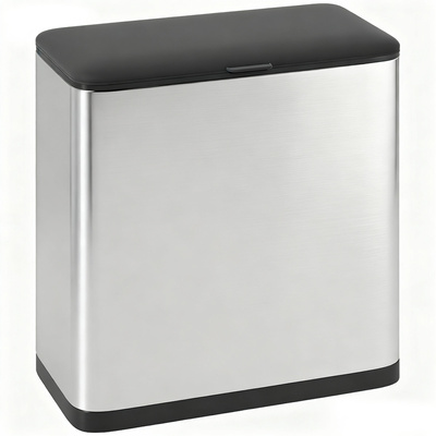 HOMCOM 8L Hanging Kitchen Bin, Rubbish bin with Lid and Removable Inner Bucket for Under Cabinet Door, Under Sink, Office