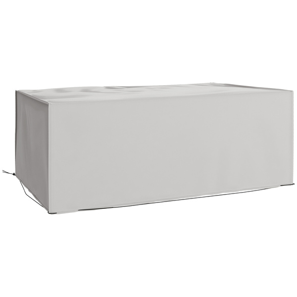 Outsunny Outdoor Garden Furniture Cover Waterproof, Anti-UV 600D Heavy Duty Oxford Fabric Patio Furniture Cover for Rectangular Sofa Table Set, Grey, 210 x 140 x 80 cm