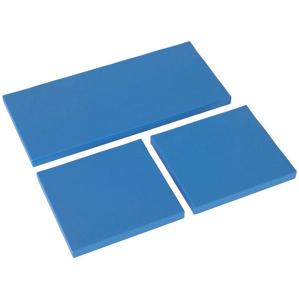 Outsunny Outdoor Seat Cushion Pads for Rattan Furniture, 3 PCs Garden Furniture Cushions,  Sky Blue