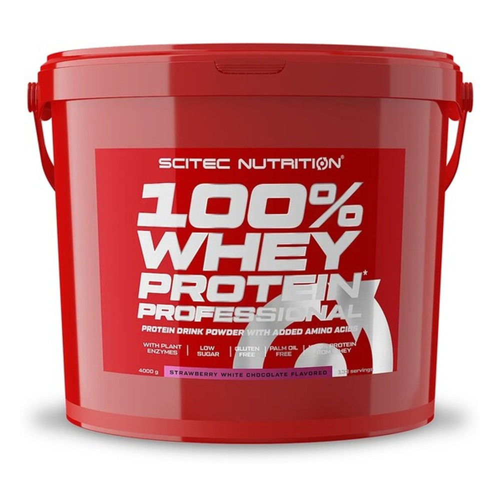 SciTec 100% Białko Serwatkowe Professional Truskawka z Białą Czekoladą 4000g