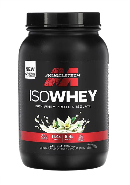 MuscleTech Iso Whey Izolat Białka Serwatkowego Waniliowy na Regenerację Mięśni 907g