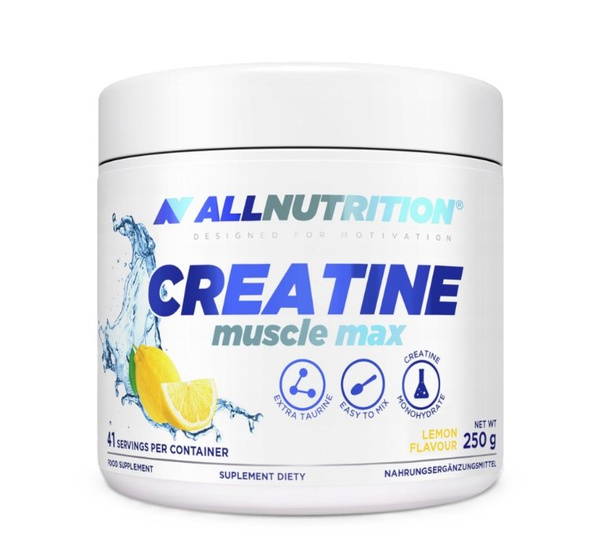 Allnutrition Creatine Muscle Max Cytrynowy Monohydrat Kreatyny z Tauryną dla Sportowców 250g