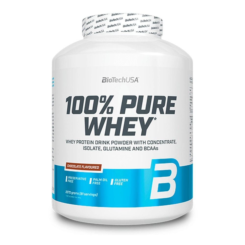 BioTechUSA 100% Pure Whey Karmelowe Cappuccino Odżywka Białkowa Na Wzrost i Utrzymanie Mięśni 2270g