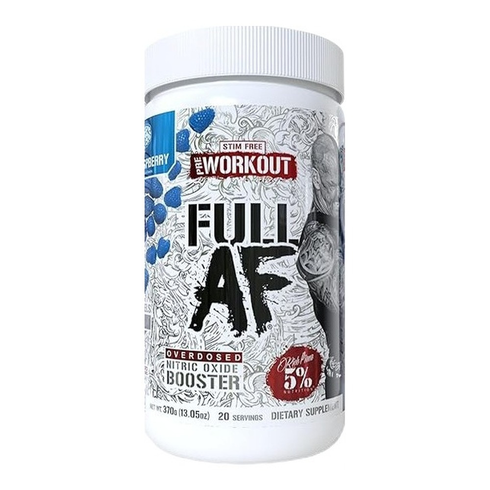 5% Nutrition Full AF Niebieska Malina Przedtreningówka w Proszku na Pompę Mięśniową 370g