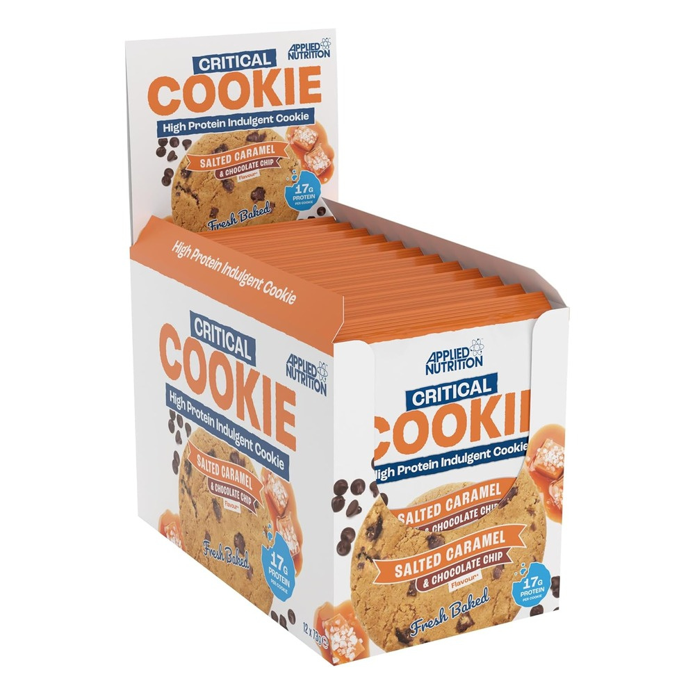 Applied Nutrition Critical Cookie Ciastko proteinowe, Solony karmel i kawałki czekolady 12 x 73g