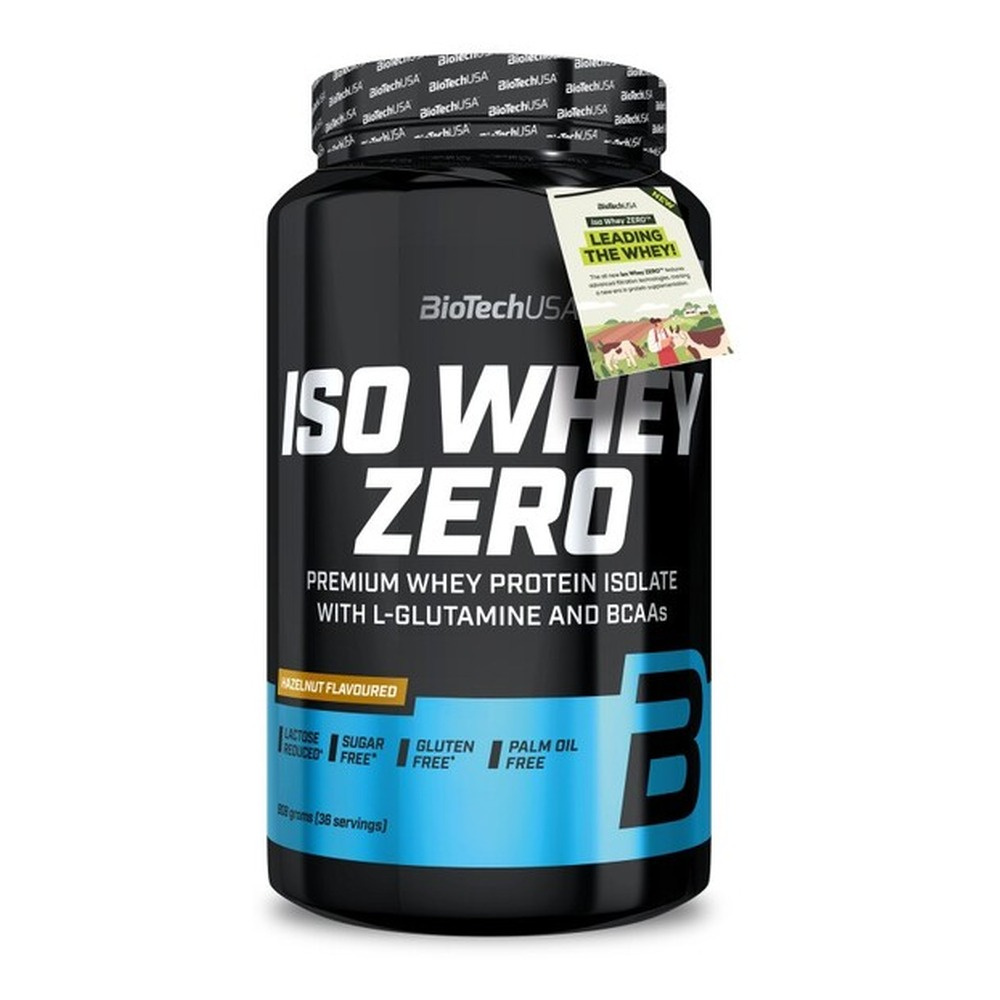 BioTechUSA Iso Whey Zero Izolat białka serwatkowego, Orzech laskowy 908g