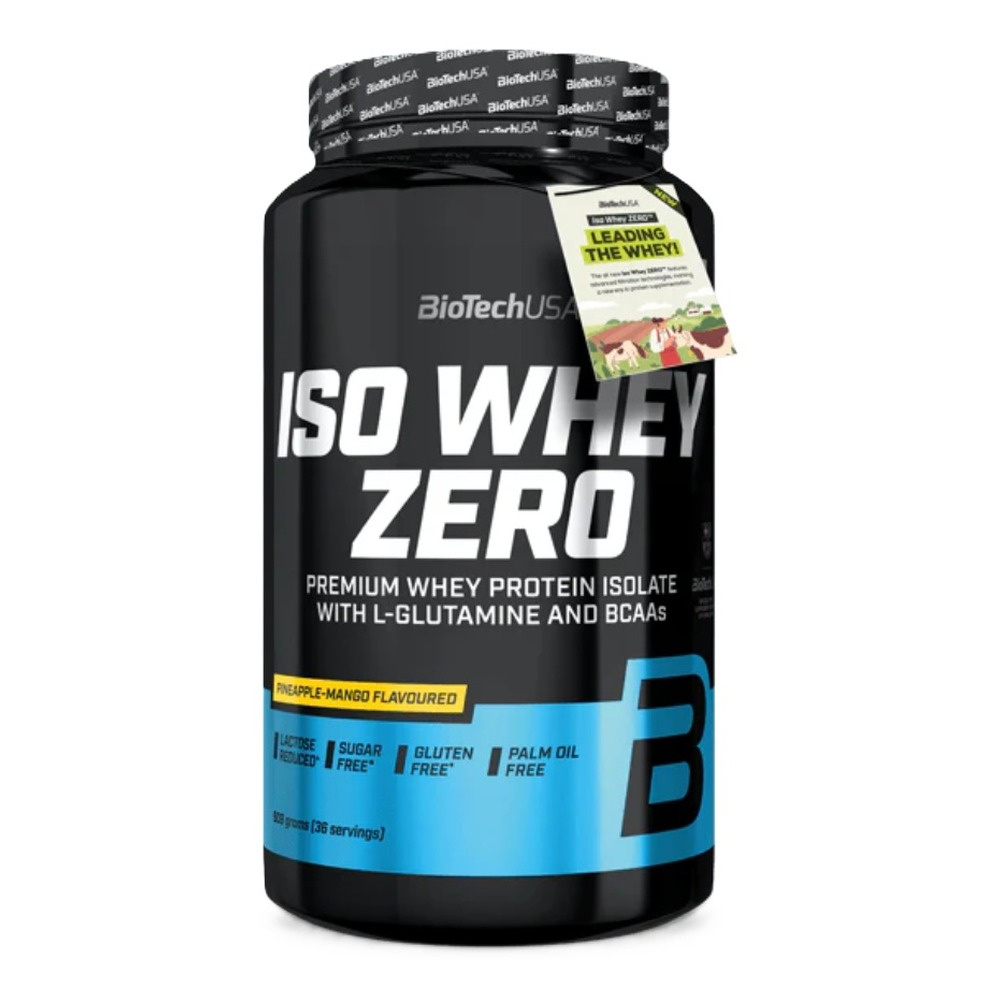 BioTechUSA Iso Whey Zero Izolat białka serwatkowego, Ananas i mango 908g