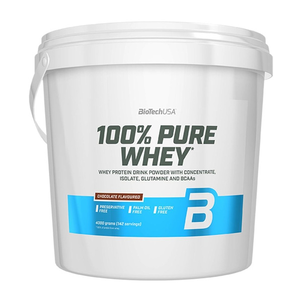 BioTechUSA 100% Pure Whey Białko Serwatkowe Wanilia Bourbon Na Masę i Regenerację 4000g