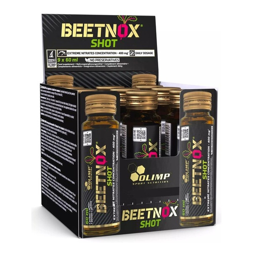 Olimp Nutrition BeetNOX Shot Przedtreningówka z Buraka na Pompę 9 x 60 ml