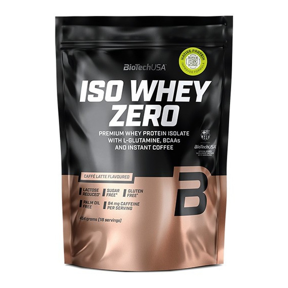 BioTechUSA Iso Whey Zero Izolat białka serwatkowego, Caffè Latte 454g