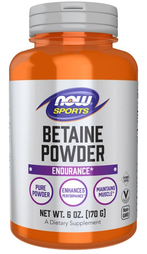 NOW Foods Betaina w Proszku Na Wydajność i Utrzymanie Mięśni 170g