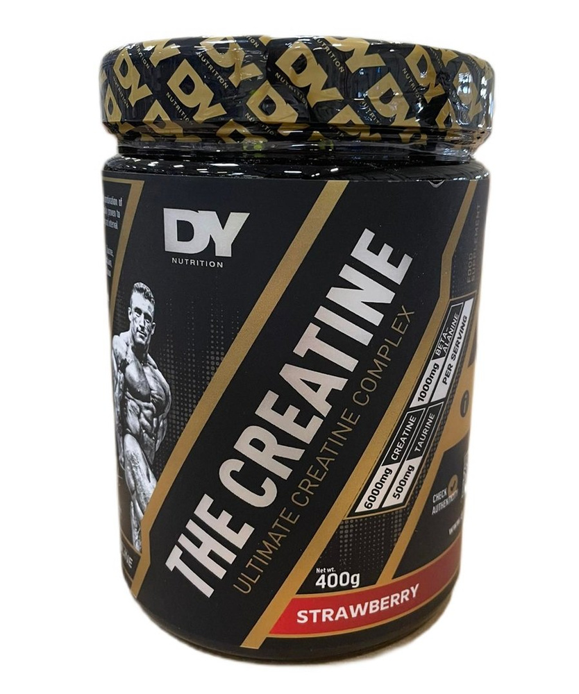 Dorian Yates The Creatine Truskawkowa Kreatyna w Proszku na Budowę Mięśni i Wytrzymałość 400g