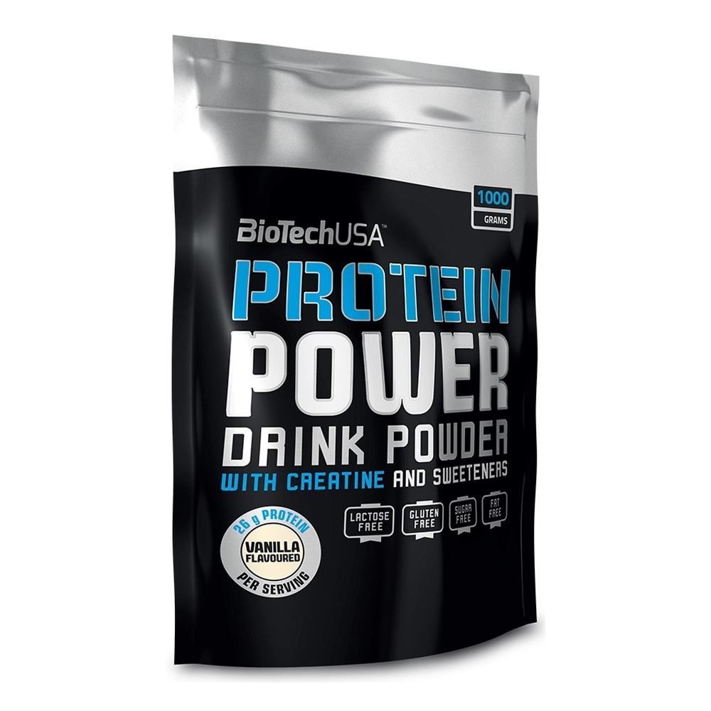 BioTechUSA Protein Power Odżywka białkowa z kreatyną, Wanilia 1000g