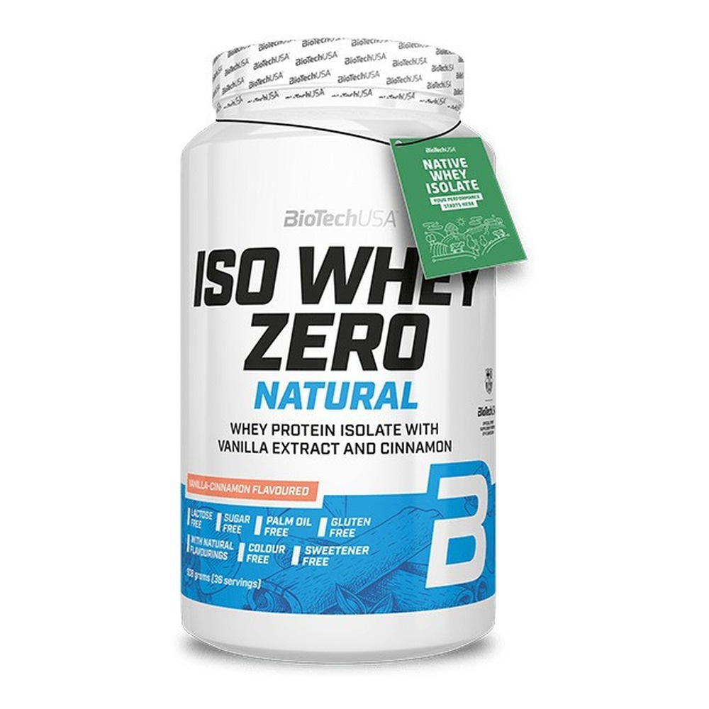 BioTechUSA Iso Whey Zero Natural Izolat białka serwatkowego, Wanilia z cynamonem 908g