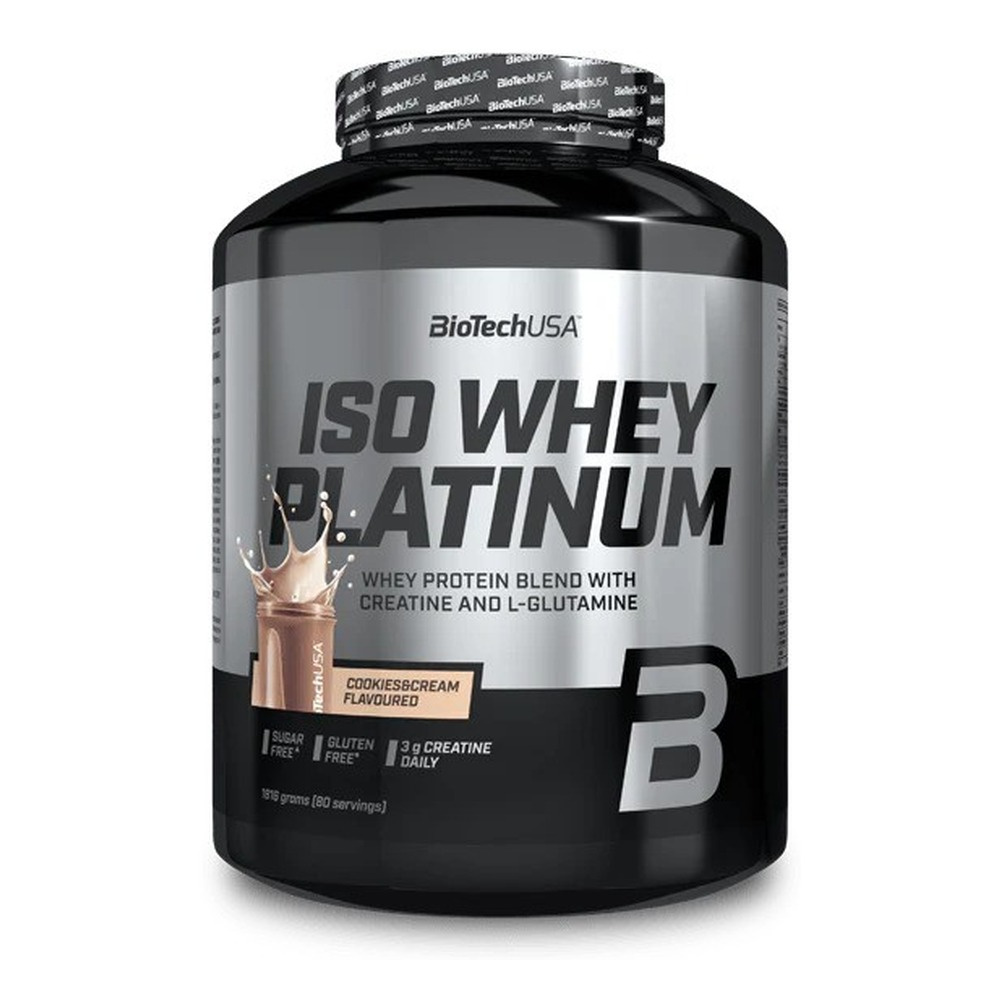 BioTechUSA Iso Whey Platinum Białko serwatkowe, Ciastka i śmietanka 1816g