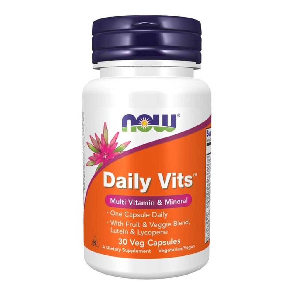 NOW Foods Daily Vits Multiwitamina na Co Dzień z Luteiną i Likopenem 30 Kapsułek