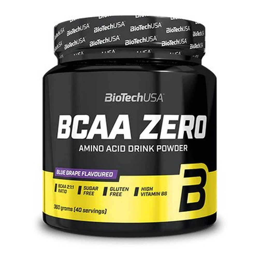 BioTechUSA BCAA Zero Niebieskie Winogrono Aminokwasy w Proszku na Wsparcie Mięśni 360g