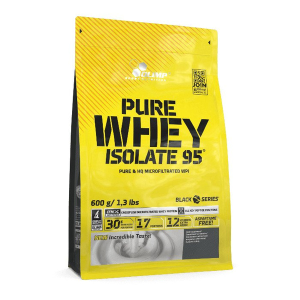 Olimp Nutrition Pure Whey Isolate 95 Izolat Białka na Wzrost i Regenerację Mięśni Lody Waniliowe 600g