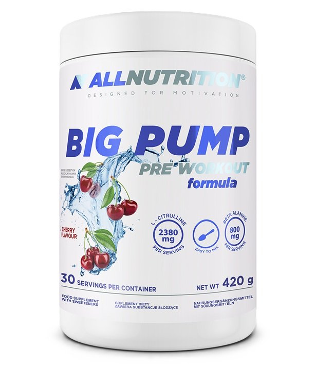 Allnutrition Big Pump Formuła Przedtreningowa wspierająca trening Cherry 420g