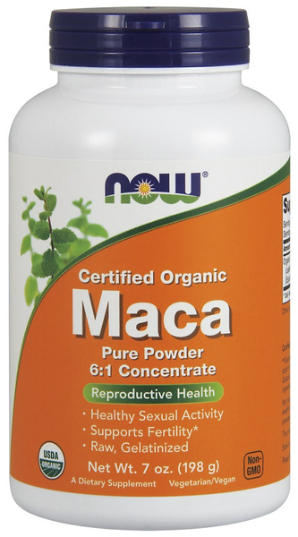 NOW Foods Maca 500 mg Proszek Wsparcie Energii i Witalności 198g