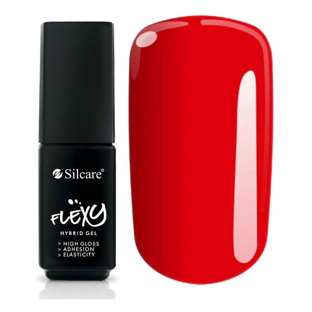 Silcare Flexy lakier hybrydowy UV/LED 06 Intense Red 4.5g