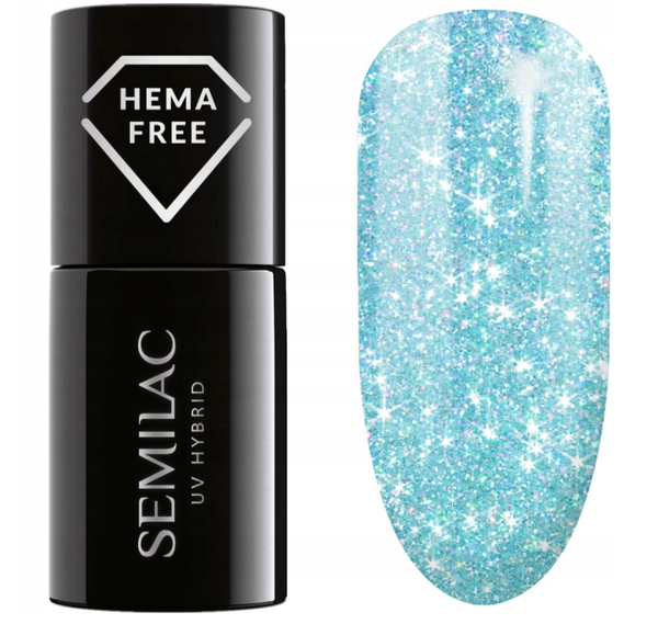 Semilac Seaqueen Sunflash UV/LED Hybrid Gel Polish - 240 Icy Waterfall 7ml 