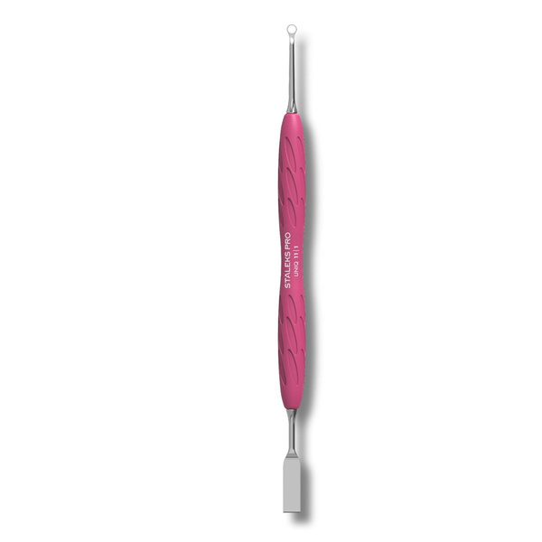 Staleks Pro UNIQ  Kopytko do Manicure Gummy z Silikonową Rękojeścią UNIQ 11 TYPE 1 Popychacz Płaski Prosty i Pierścień 1 Sztuka