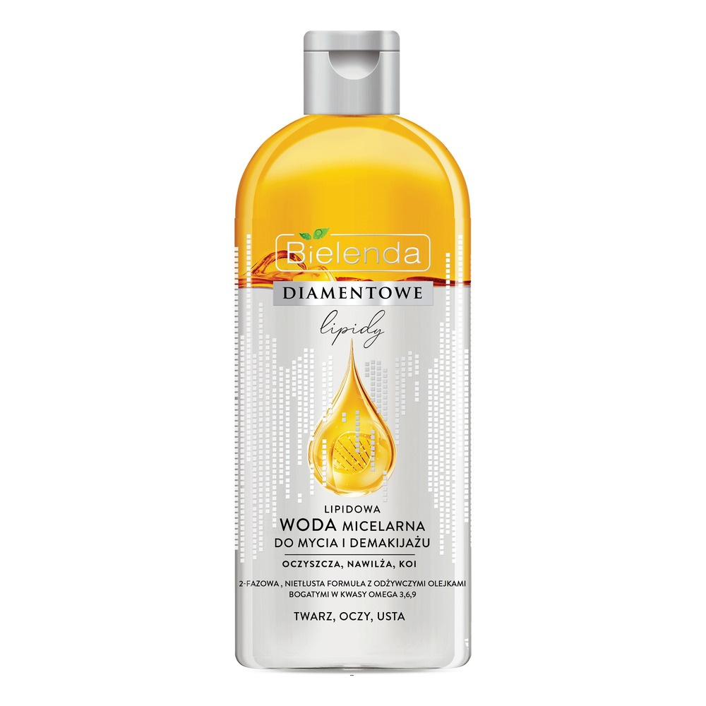 Bielenda Diamentowe Lipidy Lipidowa Woda Micelarna do Mycia i Demakijażu Twarzy 425ml