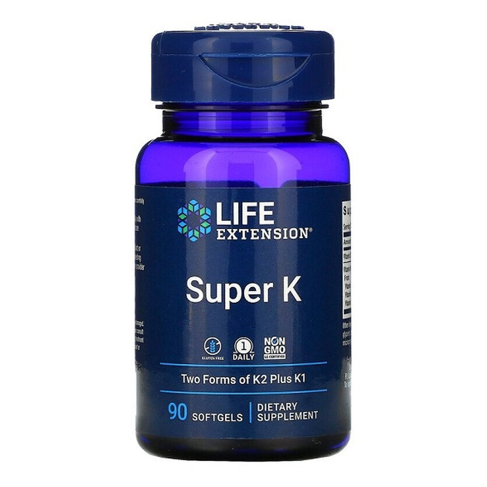 Life Extension Super K Kompleks Witamin K Na Zdrowe Kości i Tętnice 90 Kapsułek