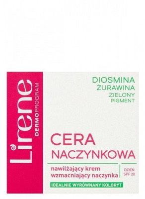 Lirene Cera Naczynkowa Nawilżający Krem Wzmacniający Naczynka SPF20Na Dzień 50ml