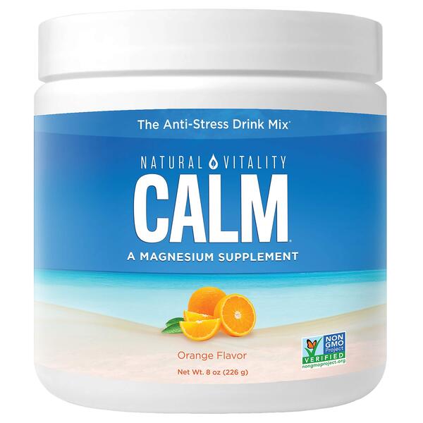 Natural Vitality Natural Calm Pomarańczowy Magnez w Proszku Na Stres i Relaks 226g