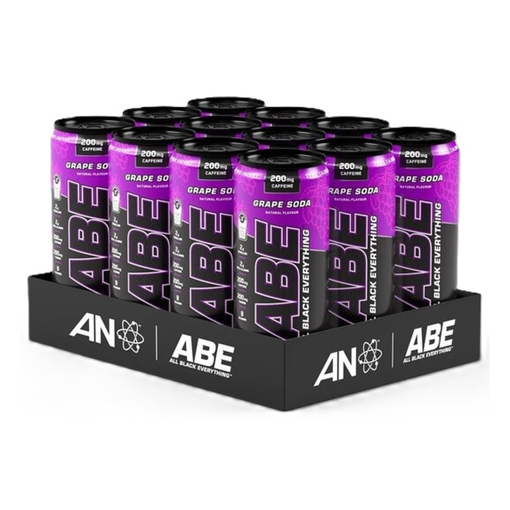ABE Energy + Performance Cans, Grape Soda - 12 x 330 ml.