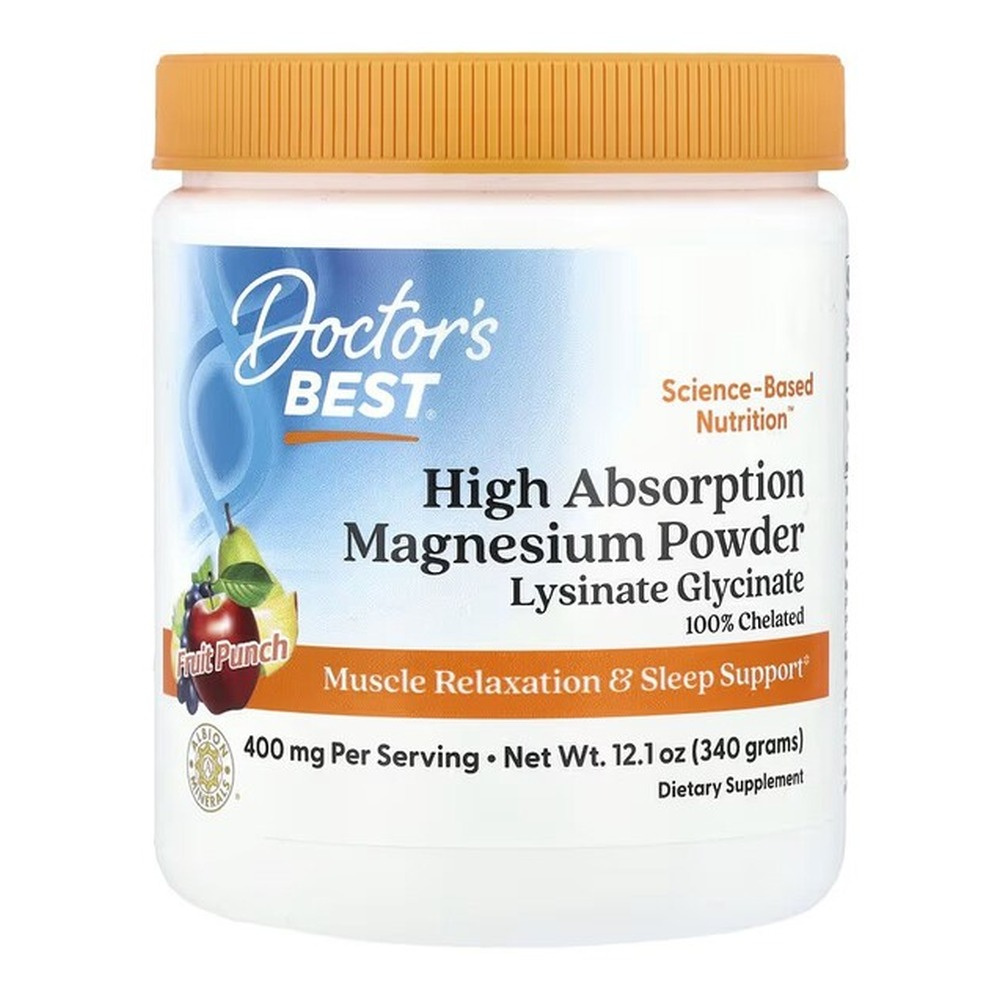 Doctor's Best Magnez High Absorption Proszek, Fruit Punch 340g