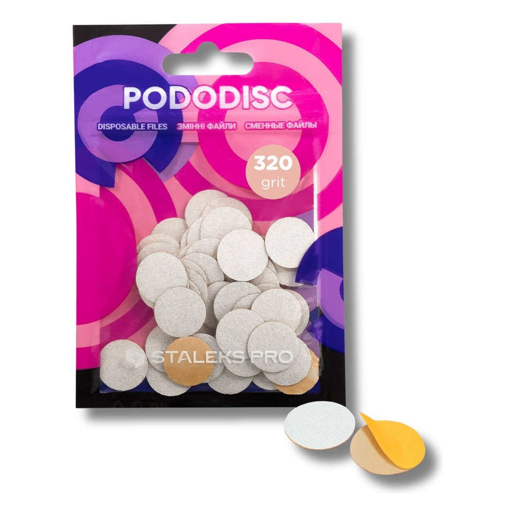 Staleks Pro Wymienne Pilniki Białe do Dysku do Pedicure PODODISC S EXPERT 50 Sztuk