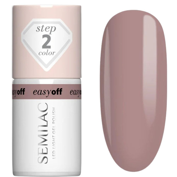 Semilac Easy Off Lakier Hybrydowy 013 Mocha Cream Nude Beige 7ml