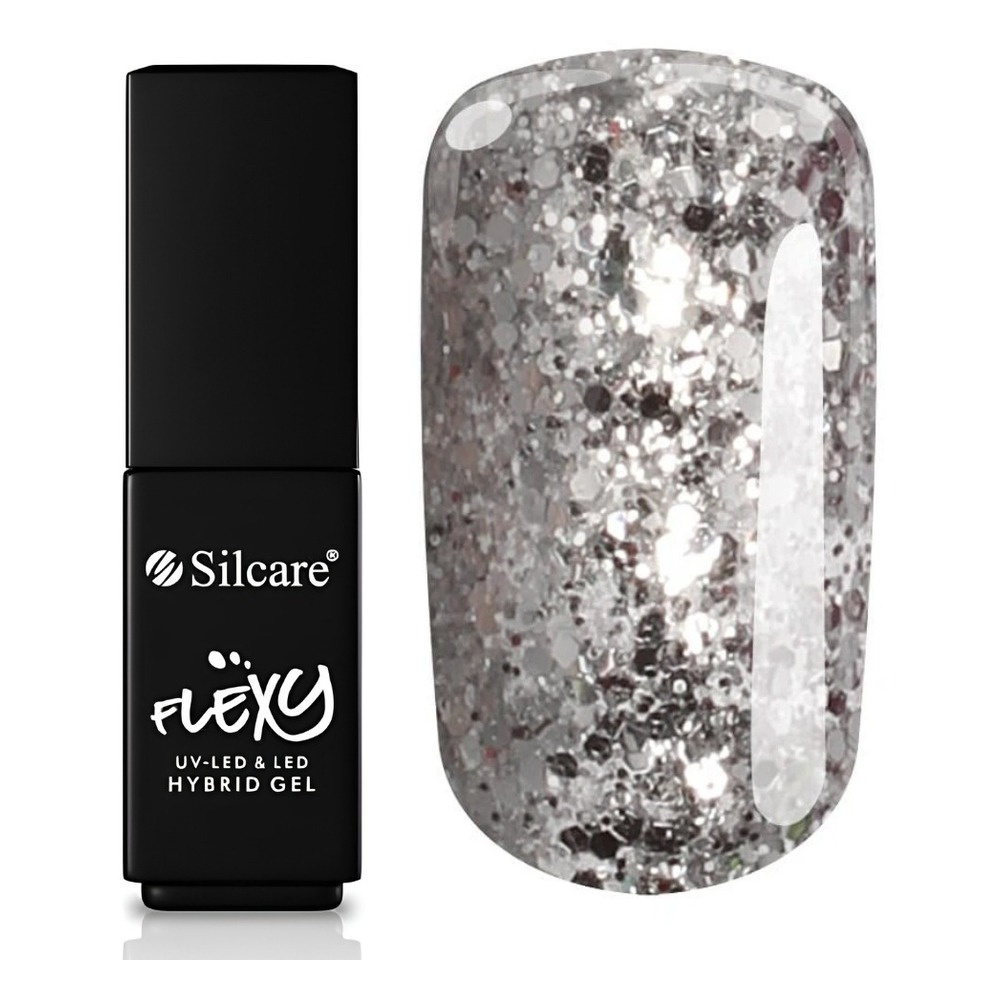 Silcare Flexy lakier hybrydowy UV/LED 159 Silver Dust 4.5g