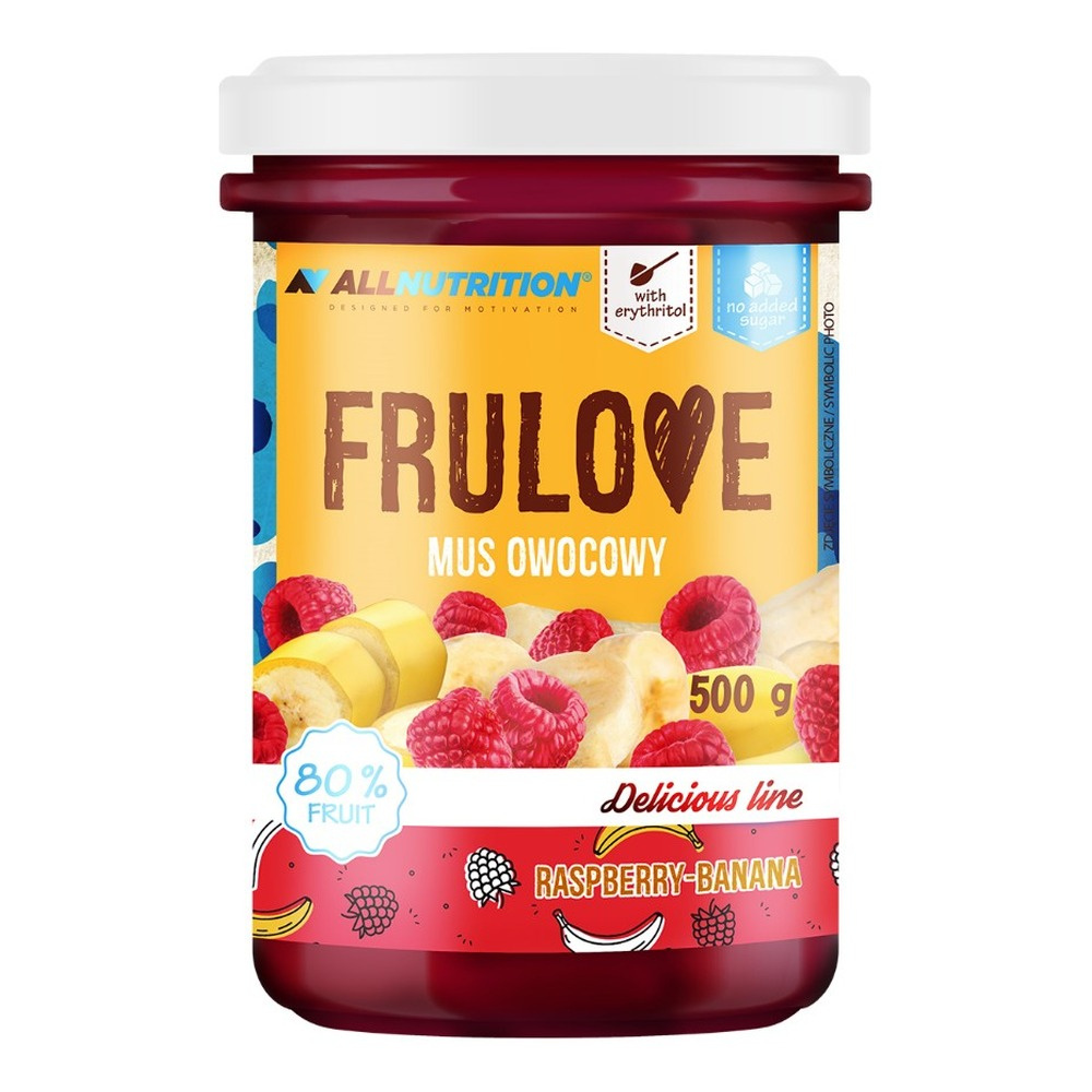 Allnutrition Frulove Mus Malinowo Bananowy Bez Cukru 500g