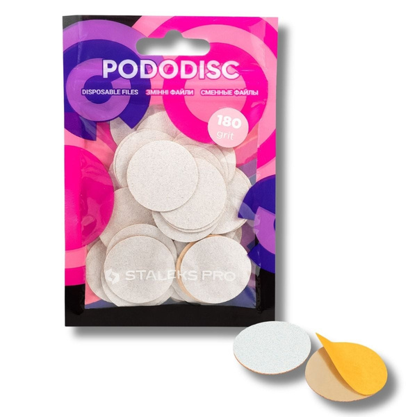 Staleks Pro Wymienne Pilniki Białe do Dysku do Pedicure PODODISC L EXPERT 50 Sztuk