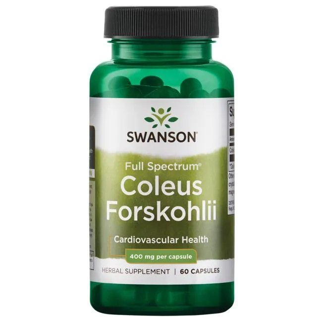 Swanson Coleus Forskohlii 400mg na Kontrolę Wagi i Metabolizm 60 Kapsułek