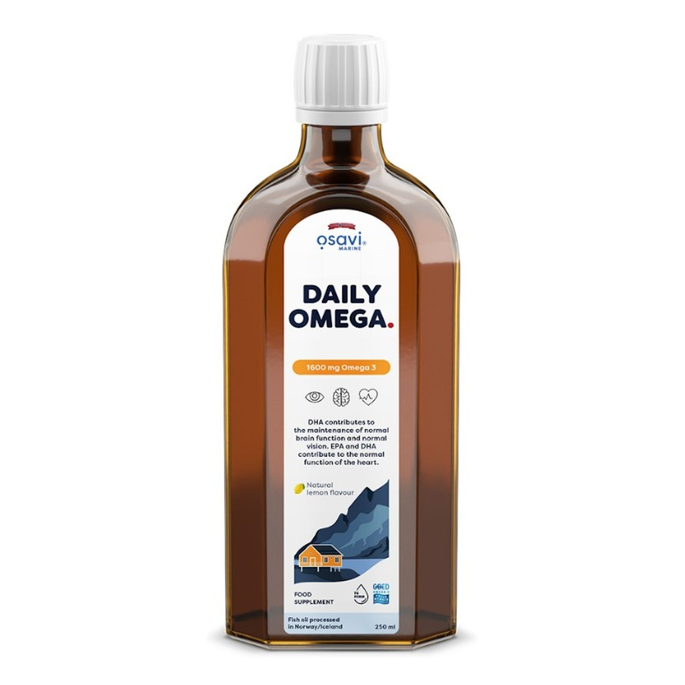 Osavi Daily Omega 1600mg Omega 3 Płyn Smak Cytrynowy 250 ml