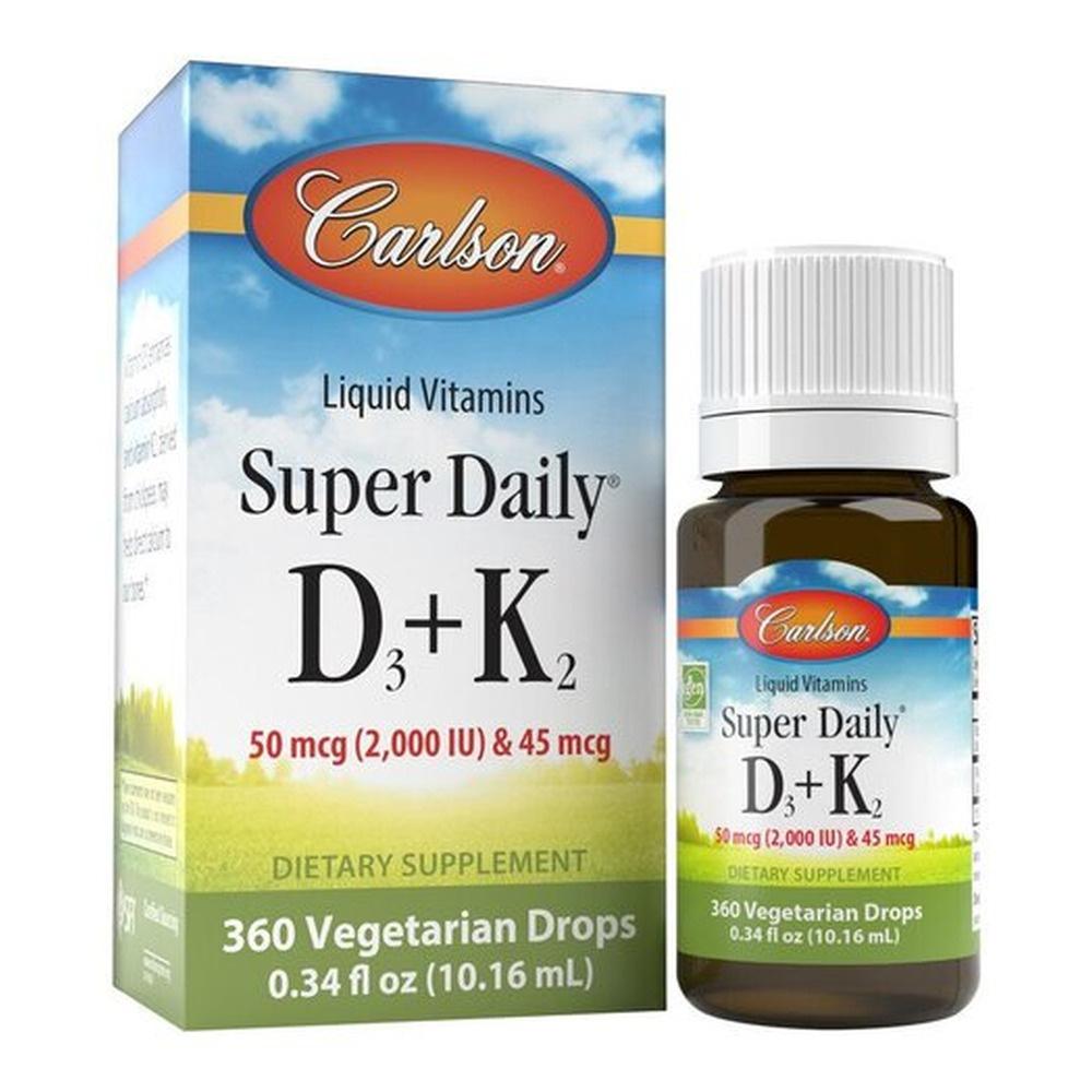 Carlson Labs Super Daily D3 + K2, 2000 IU - 10 ml.