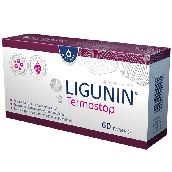 Oleofarm Ligunin TermoStop Wspierający Łagodzenie Objawów Menopauzy 60 Kapsułek